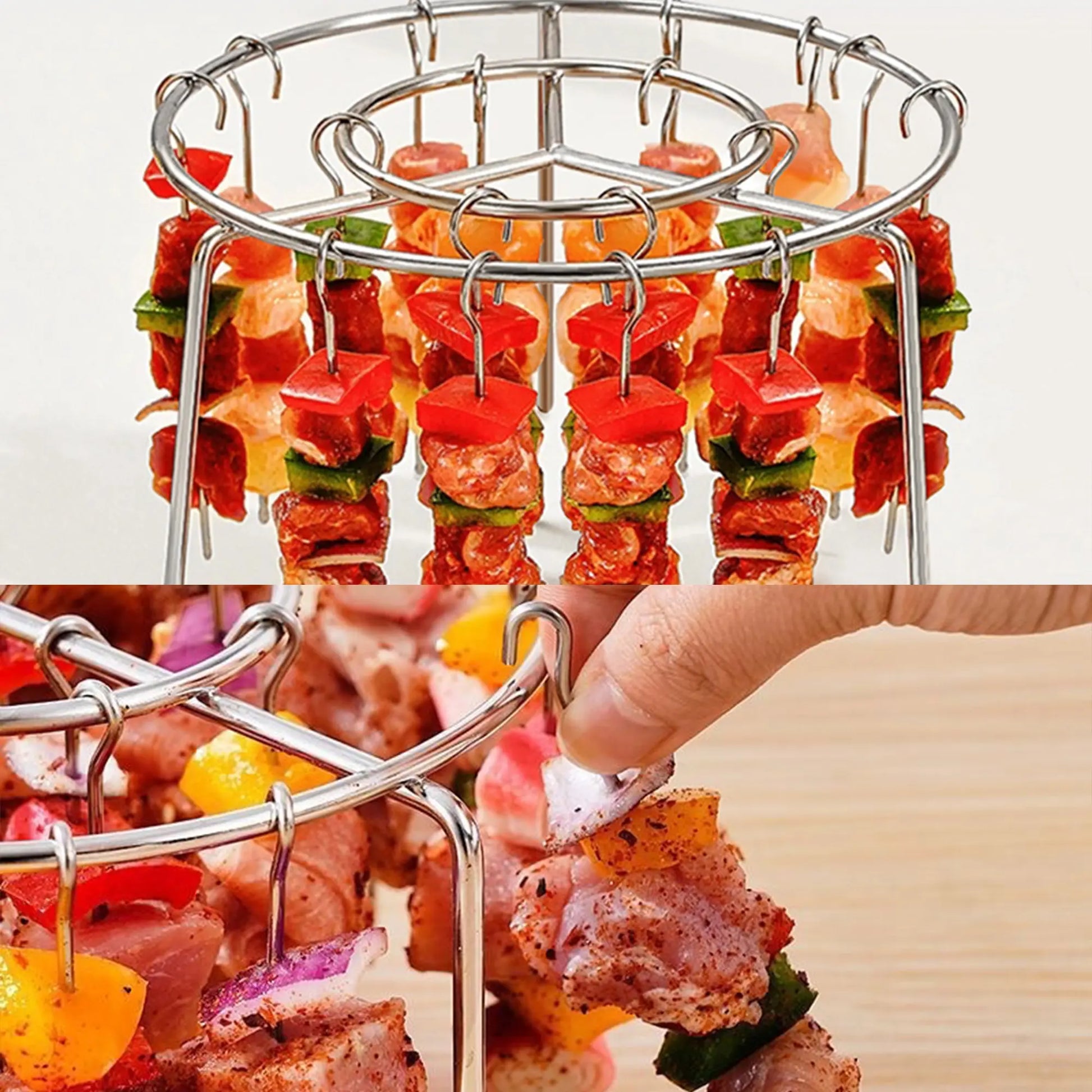 Air fryer skewer rack detail