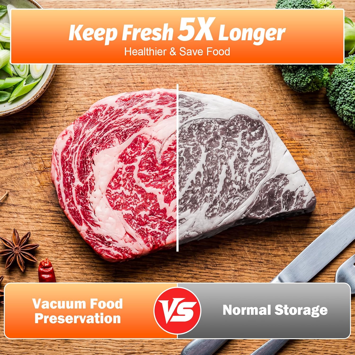 Vacuum sealer keeps meat fresh 5x longer - Utiliam